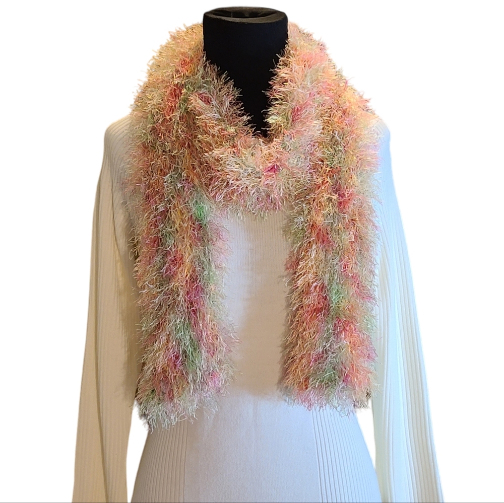 Multicolor Soft Furry Scarf